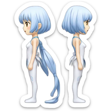 rei ayanami，full body，lateral view sticker
