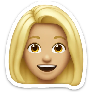 Stoked blonde girl  sticker