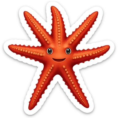 Red starfish sticker