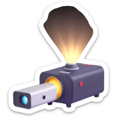 projector like bat signal sticker