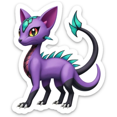 Meloetta-Purrloin-Salandit-Pokémon-Fakémon-fusion-hybrid-creature sticker