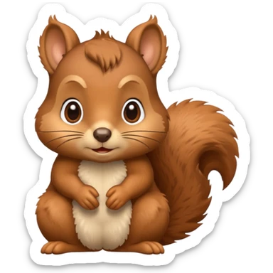 Emotional squirrel sticker