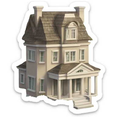 Exclusive Mansion hotel birdhouse  sticker
