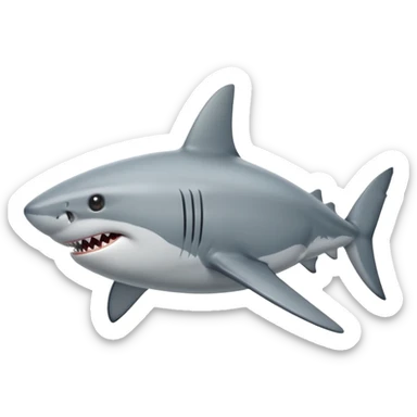 White shark svg sticker