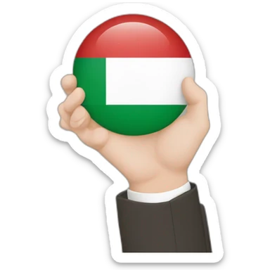 Hungarian flag in Viktor Orbán’s hand sticker