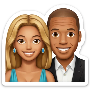 Beyonce and jay z sticker