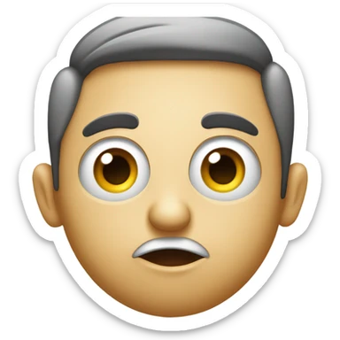 Emoji saying wait what sticker