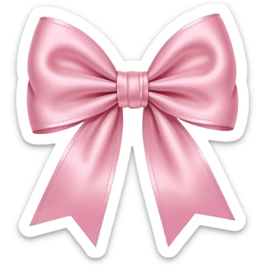 Quiero este emoji 🎀 pero de color rosa pastel claro sticker