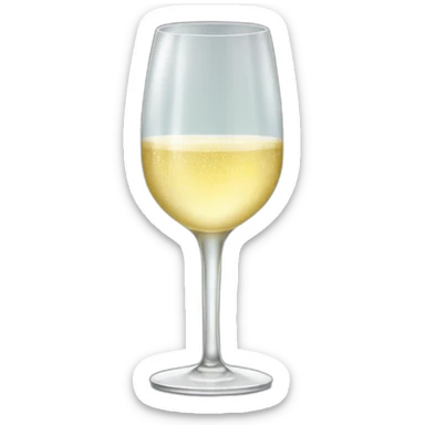 a glass of sparkling wine sticker