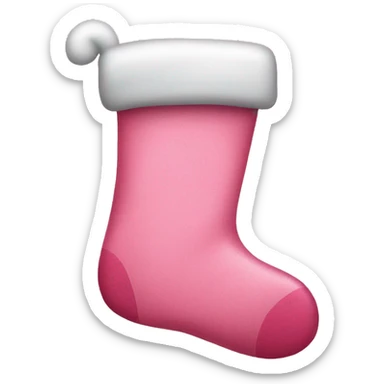 Pink Christmas stocking that says sarah on it  sticker