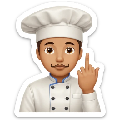 chef kissing fingers, delicious food gesture sticker