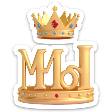 Change the logo to a gold metallic 3D style. The 'SHB' initials and the royal crown should both have a rich, shiny gold finish, keeping the deep black background and the elite, high-end, dominant vibe. sticker