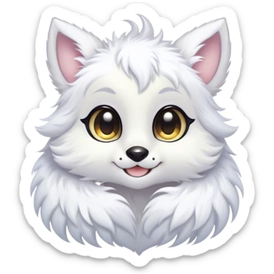 Kawaii bright fantasy ethereal anthro fursona animal sticker