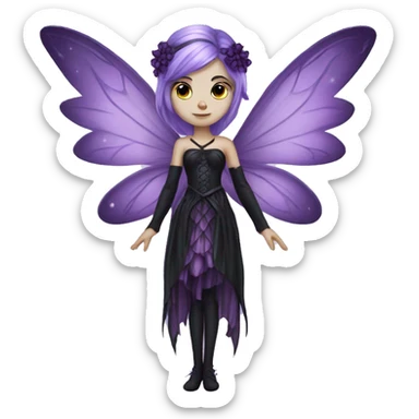 gothic lilac fairy  sticker