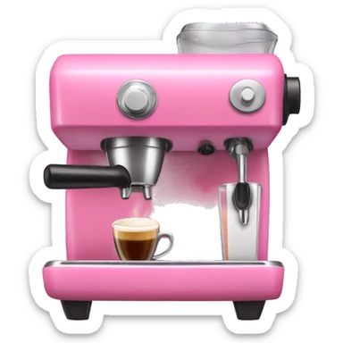 Pink espresso machine sticker