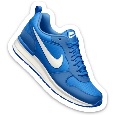 blue Nike sneakers, athletic shoes, sporty footwear sticker