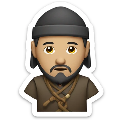 sad mongol trader sticker