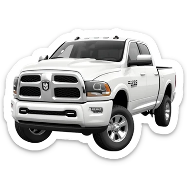 White 2025 Ram 2500 crew cab sticker