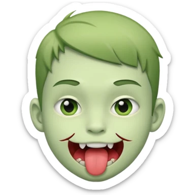 Pale white skin, Frankie stein monster high doll boy with 5-o-clock shadow , pale white-green skin, face stiches , tongue out sticker