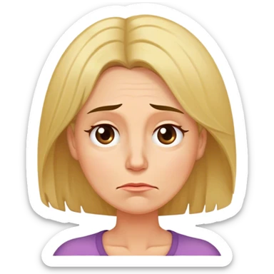 tired 40 year old mum with unbrushed hair sticker