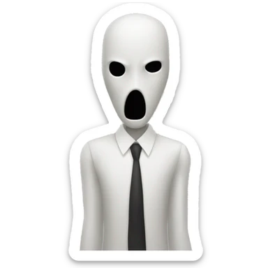 slenderman, no eyes, no nose, no mouth sticker