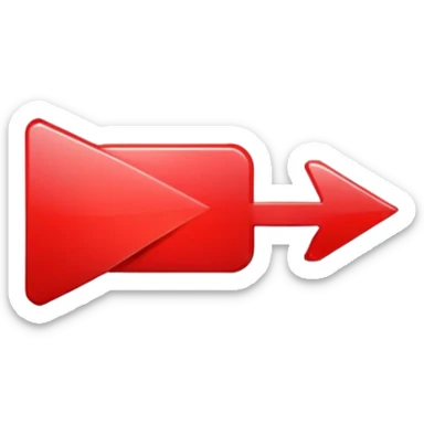 YouTube share button with arrow sticker