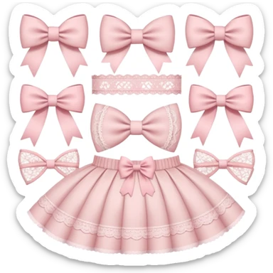 pastel pink Lolita accessories sticker