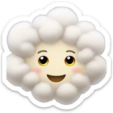 Cute cloud sticker