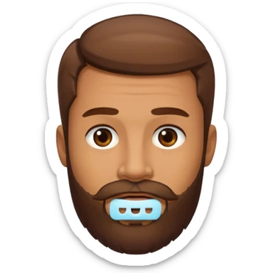 the man with a beard only on his chin sticker