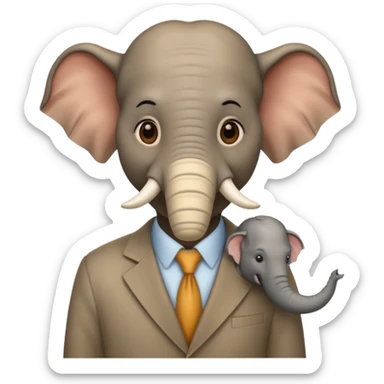 Un captus con cavesa de elefante sticker