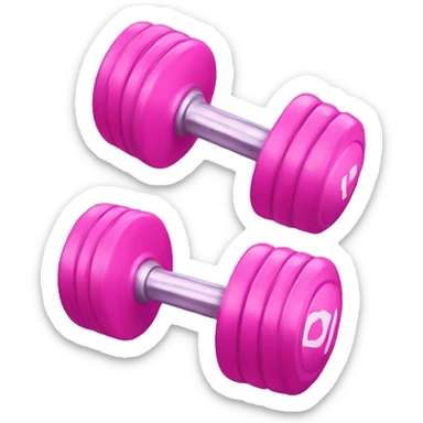 Pink shining dumbbells  sticker