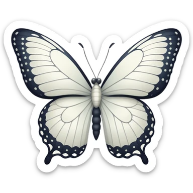 White butterfly emoji sticker