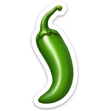 Green chili pepper sticker