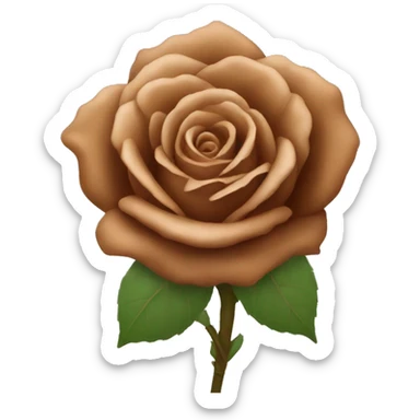 brown rose sticker