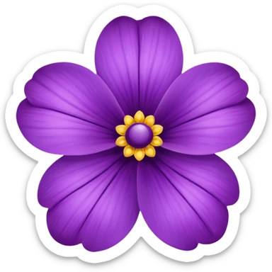 Violet flower sticker