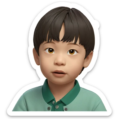 thoughtful boy by the window sticker