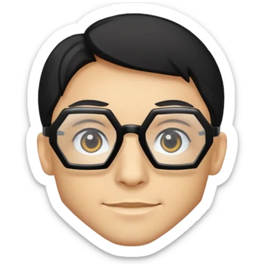 hexagon glasses sticker