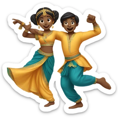 A boy and a girl doing bombbayah sticker