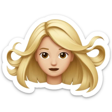 Hair whipping emoji sticker