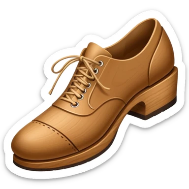 Un zapato de madera estilo Polonia . El zapato está tallado a mano. Pero de madera   sticker