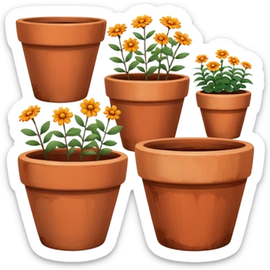 flower pots sticker
