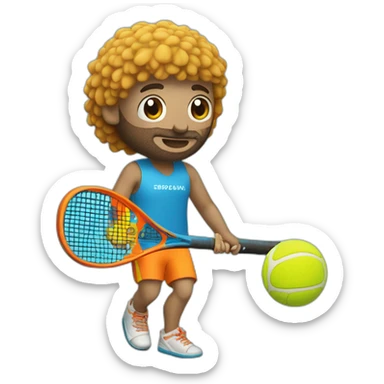 Padel-player-in-sea sticker