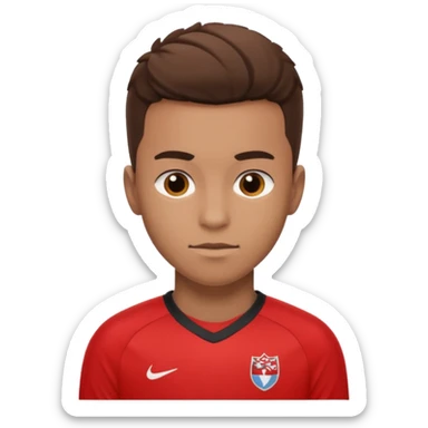 soccer player with red jersey sticker