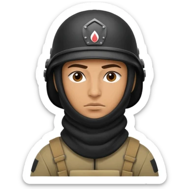 
Iraqi soldier in helmet and balaclava sticker