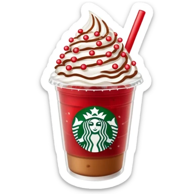 Iced Christmas Starbucks coffee sticker