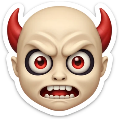 very scared demon memoji sticker