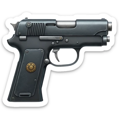 realistic pistol sticker