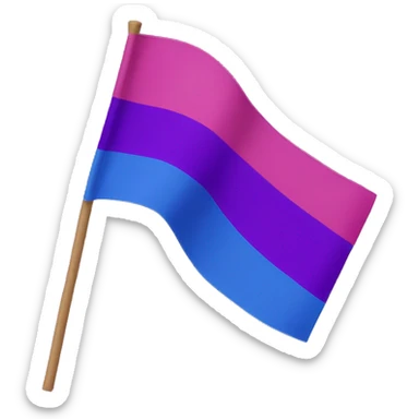 Bisexual flag. A flag with three color: pink, purple and blue.  sticker
