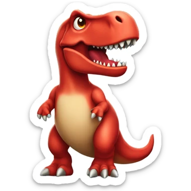 Red T-Rex  sticker