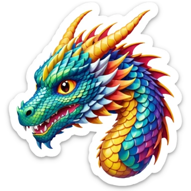 An anime dragon sticker